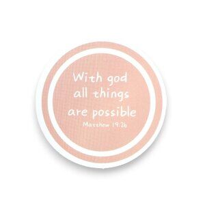 Sticker Bundles 12x$6 Religious Christian Bible Verse Mathew 19:26